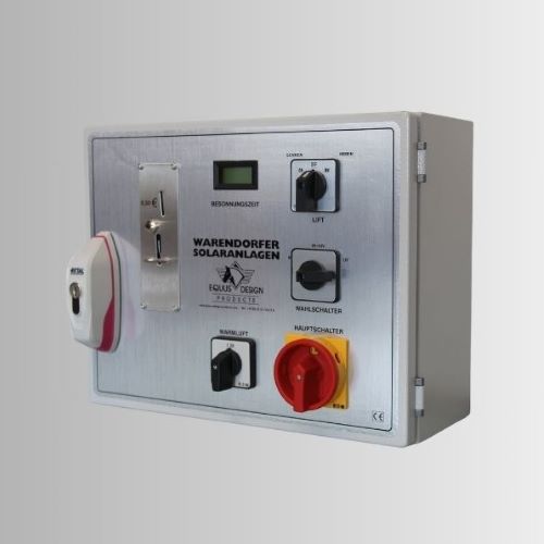 Control box with coin timer
